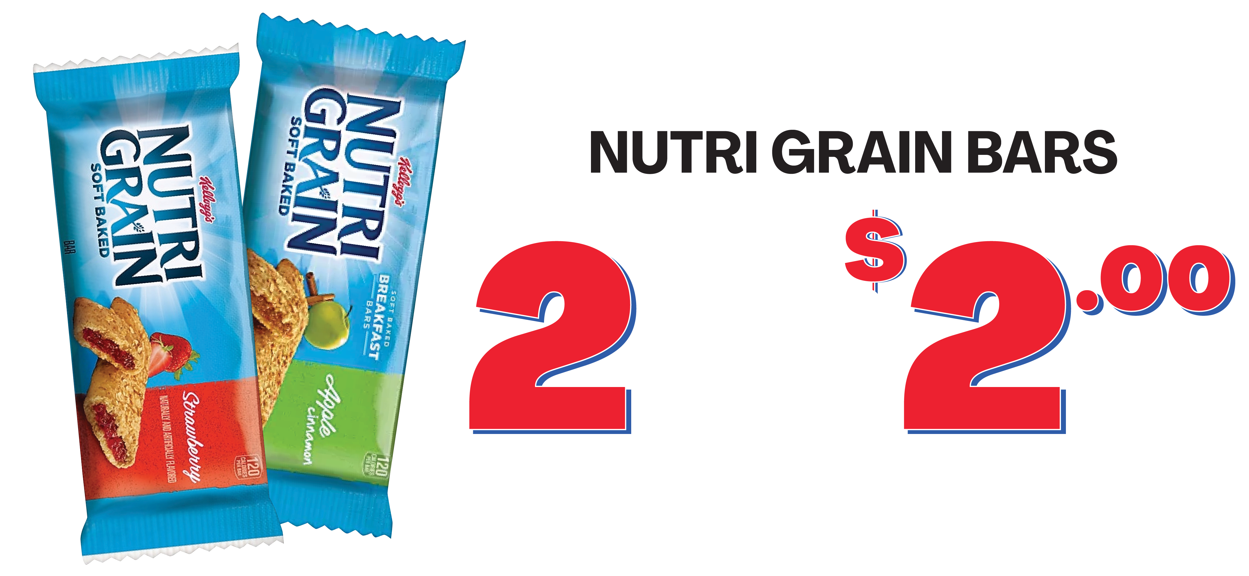 Nutrigrain Bars 2 for $2