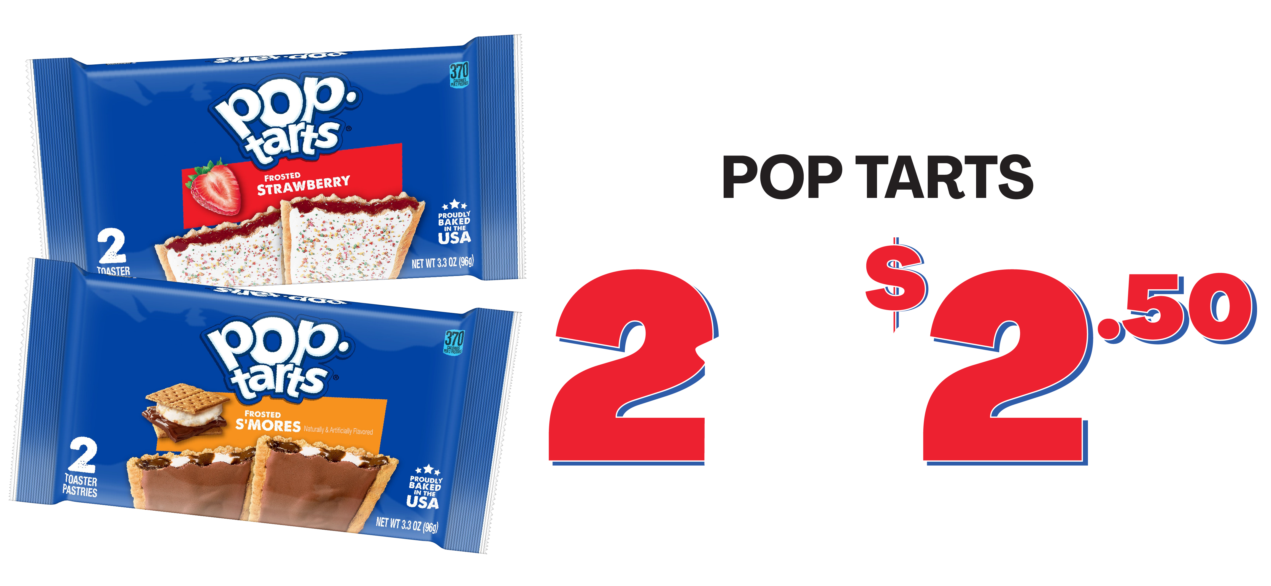 Pop Tarts 2 for $2.50